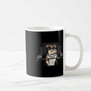 Caneca De Café Levantamento de Peso do Rato Bulldog Fitness Fisic