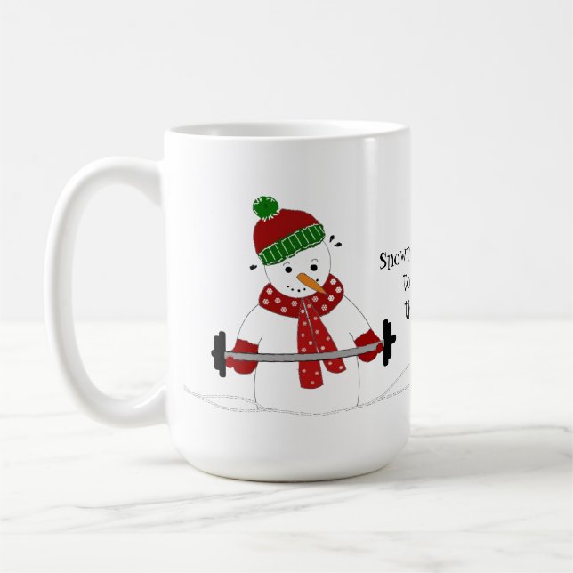 Caneca De Café Levantamento de Peso do Snowman (Esquerda)