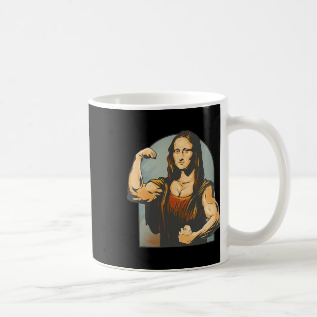 Caneca De Café Levantando Mona Lisa Malhação Bodybuilding (Direita)