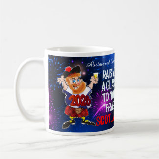 Caneca De Café Levantando um copo para você da Escócia