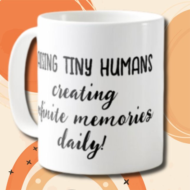 Caneca De Café Levantar Pequenos Humanos Bonitos Presente de Dia  (Add a name and make it yours now! Why wait?)