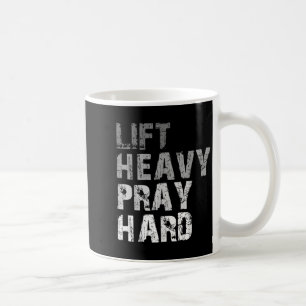 Caneca De Café Levante a Fé Motivacional do Duro de Reze Pesada