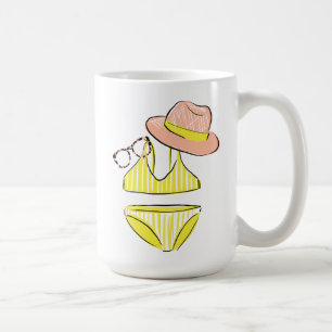 Caneca De Café Levante o Sol - maiô amarelo