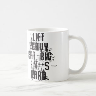 Caneca De Café Levante Pesado, Coma Grande