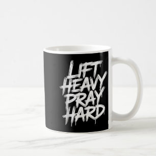 Caneca De Café Levante Pesado Reze Duro Academia Presente Cristão