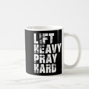 Caneca De Café Levante Pesado Reze Duro Presente Cristão para