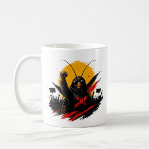 Caneca De Café Levante. Resista. Domine. Gráfico de Barata Rebeld