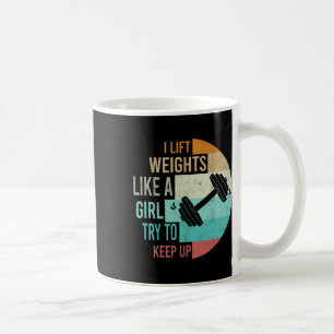 Caneca De Café Levanto Pesos Como Uma Rapariga Que Trabalha Para