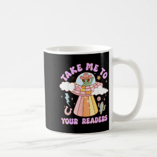Caneca De Café Leve aos Leitores Professor Alien Halloween Alfabe