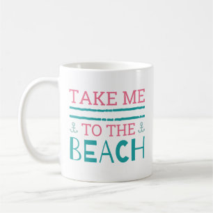 Caneca De Café Leve-Me À Praia