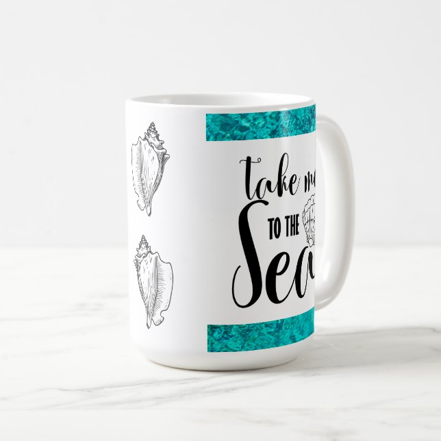 Caneca De Café Leve-me ao Sea Conch Shell (Frente Esquerda)