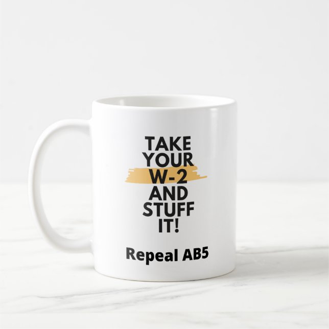 Caneca De Café Leve o seu W-2 e outras coisas (Esquerda)
