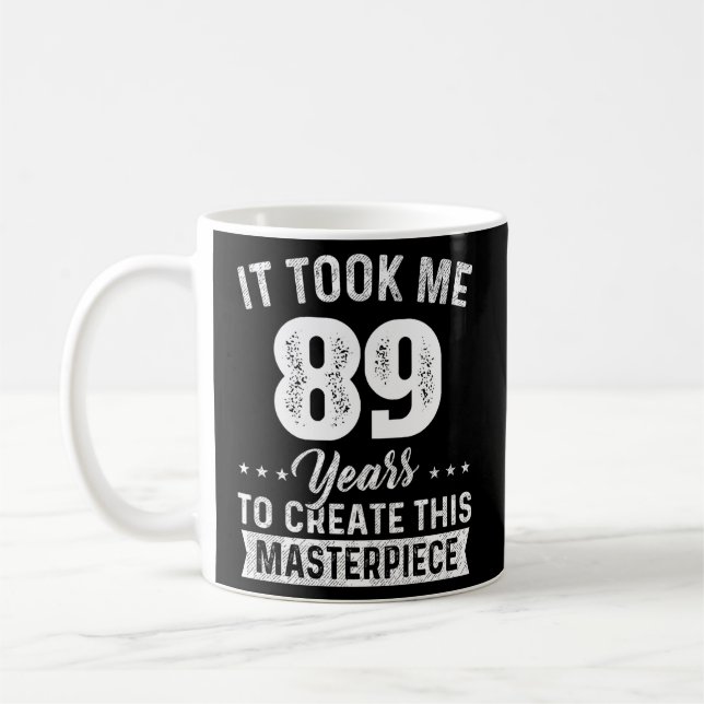 Caneca De Café Levei 89 Anos De Masterícula 89º 89 (Esquerda)