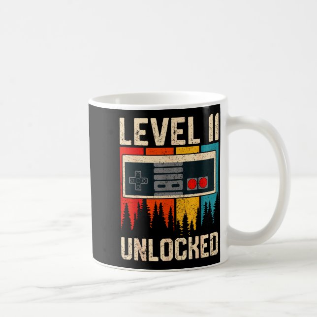 Caneca De Café Level 11 Unlocked Video Game Controller Birthday M (Direita)