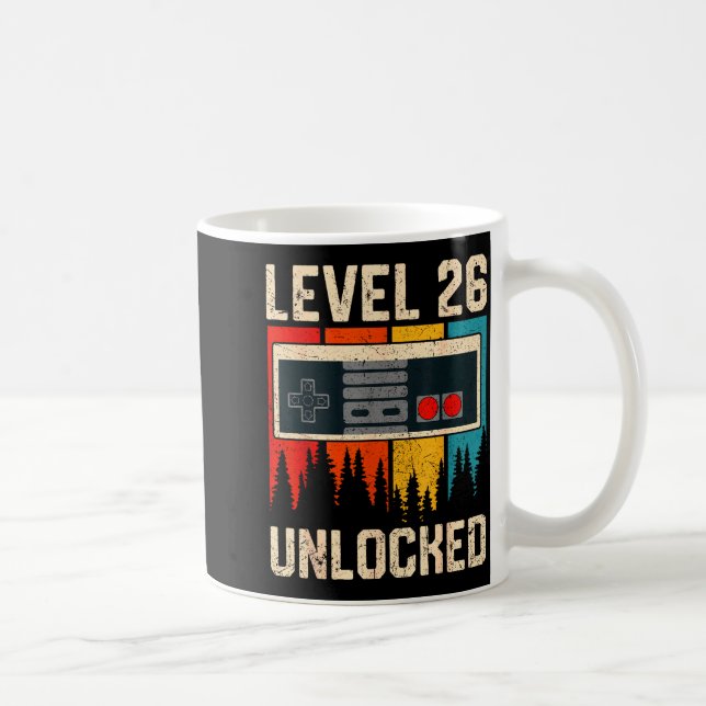 Caneca De Café Level 26 Unlocked Video Game Controller Birthday M (Direita)