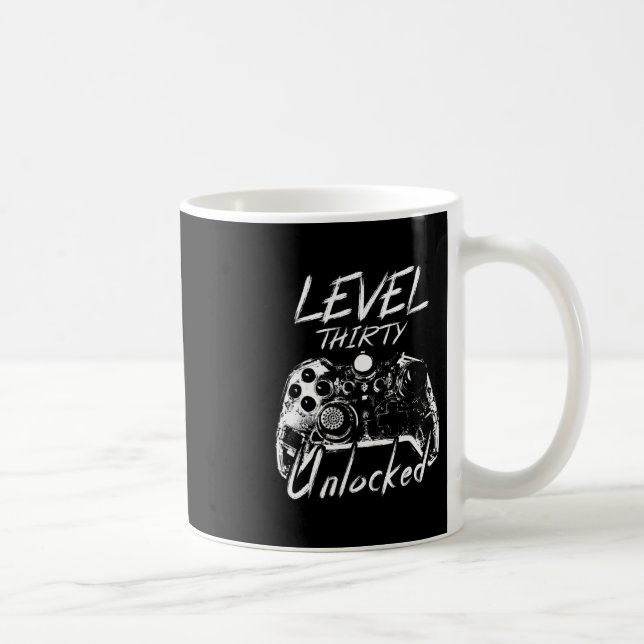 Caneca De Café Level 30 Unlocked Shirt 30 Year Old Gift Gamer 30t (Direita)