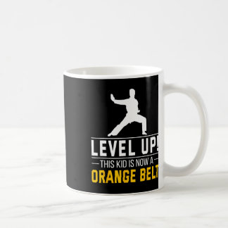 Caneca De Café Level Up! This Kid Is Now A Orange Belt Karate Awa