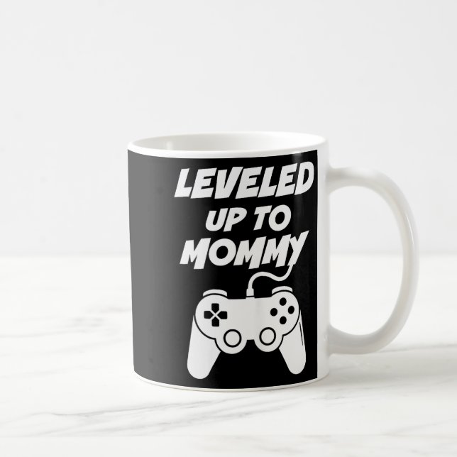 Caneca De Café Leveled Up To Mommy  (Direita)