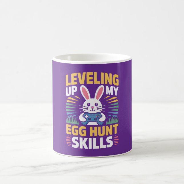 Caneca De Café Leveling Up My Egg Hunt Skills Gamer Coffee Mug (Centro)