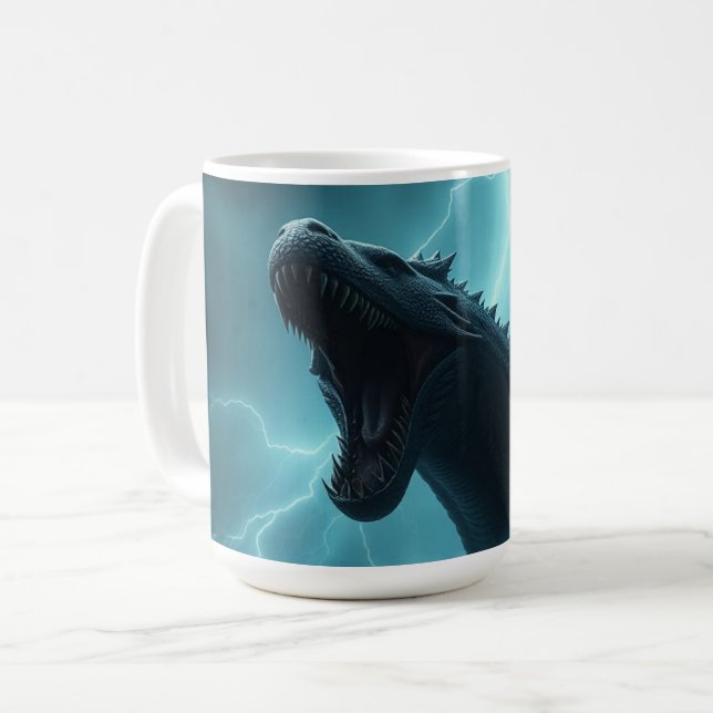 Caneca De Café „Leviathan – Wächter der Tiefsee“   (Frente Esquerda)
