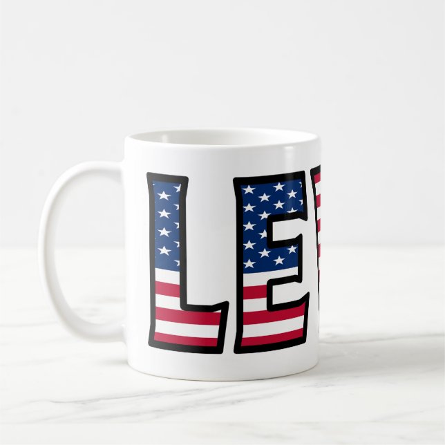 Caneca De Café Levin Name Vorname USA styled Tasse Kaffeetasse (Esquerda)