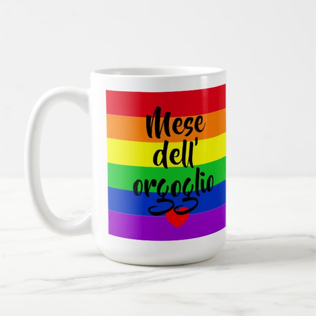 Caneca De Café #LGBT #love #orgulde #gay #liberdade #parada (Esquerda)