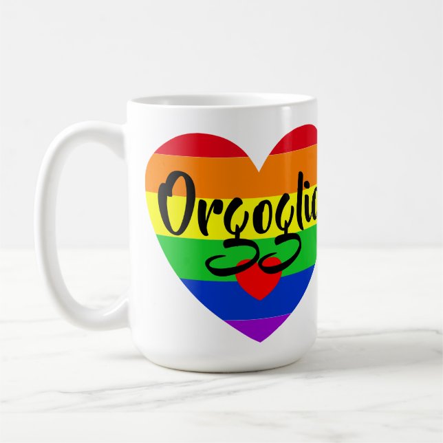 Caneca De Café #LGBT #love #orgulde #gay #liberdade #parada (Esquerda)