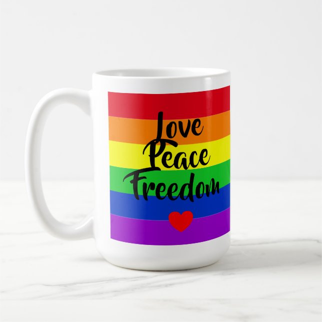 Caneca De Café #LGBT #love #orgulde #gay #liberdade #parada (Esquerda)