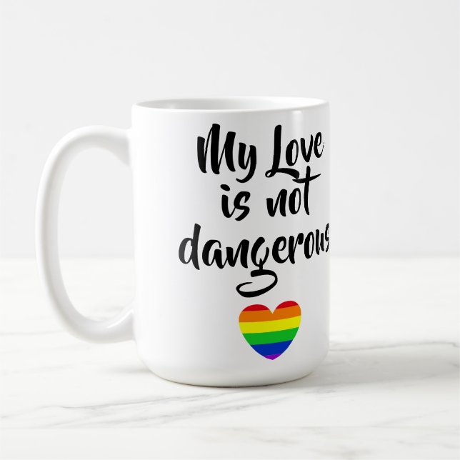 Caneca De Café #LGBT #love #orgulde #gay #liberdade #parada (Esquerda)