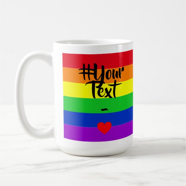 Caneca De Café #LGBT #love #orgulde #gay #liberdade #parada (Esquerda)