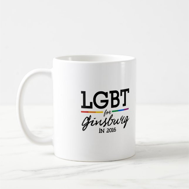Caneca De Café LGBT por Ginsburg 2016 (Esquerda)