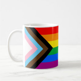 Caneca De Café LGBTQ+ Indicador do Orgulho de Progresso Coffee Mu
