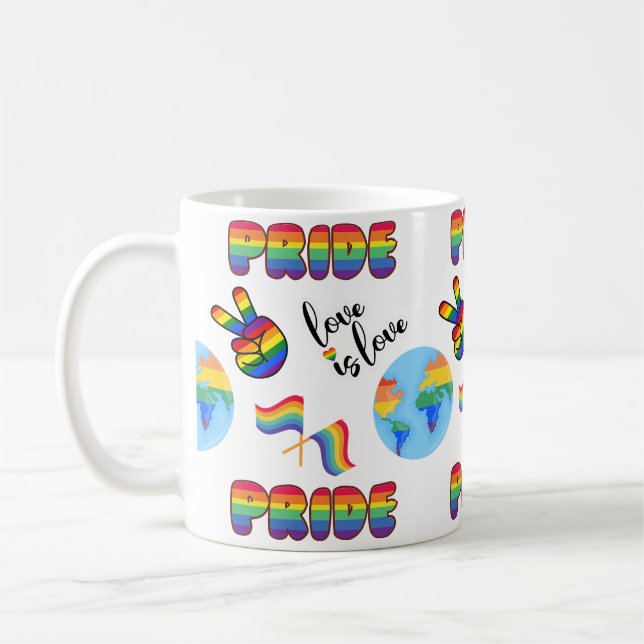 Caneca De Café LGBTQ+ Orgulho Amor é Mug (Esquerda)