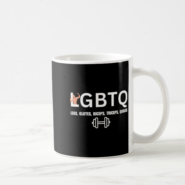Caneca De Café LGBTQ Pernas Glúteos Bíceps Tríceps Quádriceps Div (Direita)
