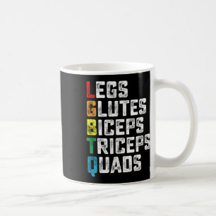 Caneca De Café Lgbtq Pernas Glutes Biceps Triceps Quads Engraçado