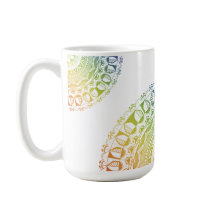 LGBTQ+ Pride Mandala Mug-Colorful Symbolic Design