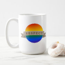 LGBTQ Respeite a Mug de Crachá Personalizada