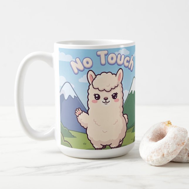 Caneca De Café Lhama Fofa  (Com Donut)