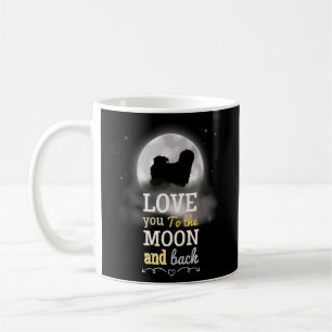 Caneca De Café Lhasa Apso Cão Amor À Lua