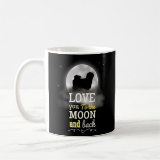 Caneca De Café Lhasa Apso Cão Amor À Lua
