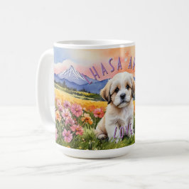 Caneca De Café Lhasa Apso Puppy Sunrise Combo Mug