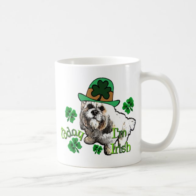 Caneca De Café Lhasa Apso St Patricks (Direita)