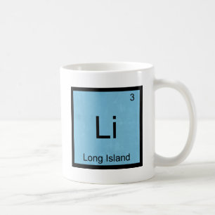 Caneca De Café Li - Ilha de Long Island Símbolo de Química Divert