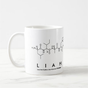 Caneca De Café Liah peptide name mug