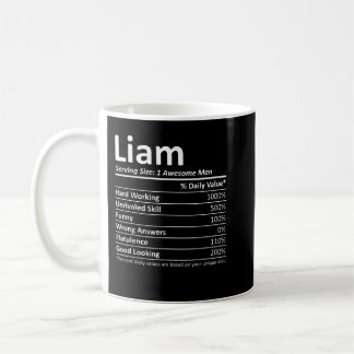 Caneca De Café LIAM Nutrition Funny Birthday Personking Name Gi
