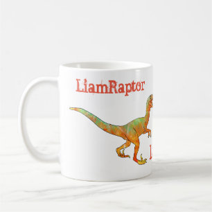 Caneca De Café Liam Raptor Scary Velociraptor Dinossaur Engraçado