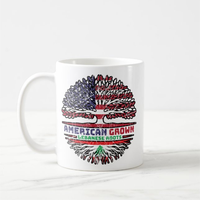 Caneca De Café Líbano Libanês EUA EUA EUA Estados Unidos (Esquerda)