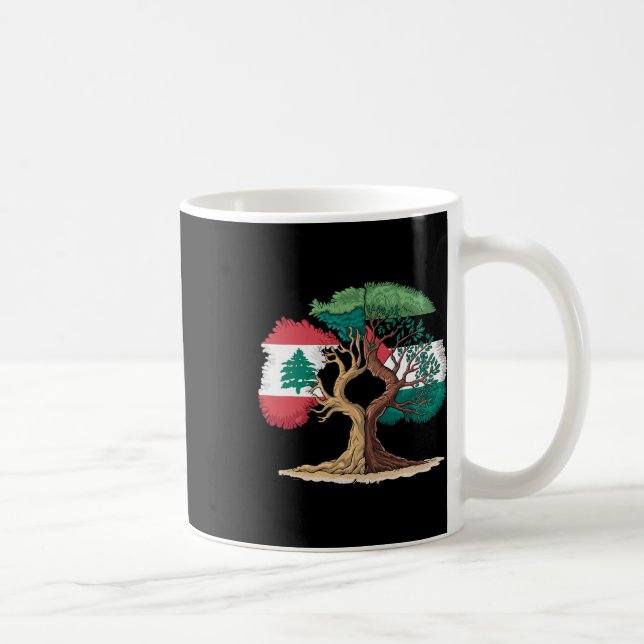 Caneca De Café Líbano Palestina Sinalizador Libanês Palestino Uni (Direita)