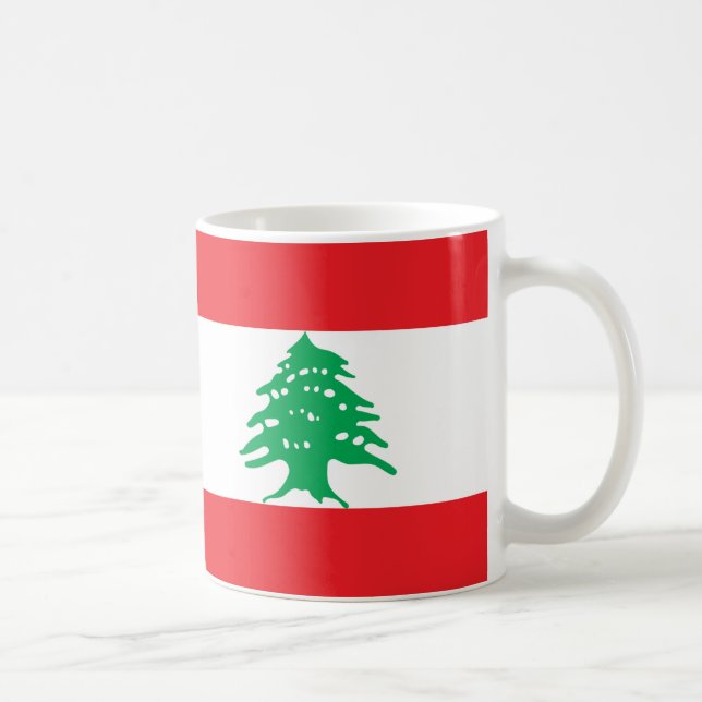 Caneca De Café Líbano Sinalizador Cerâmico Mug (Direita)