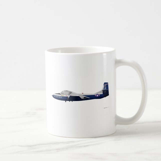 Caneca De Café Libélula 68902 de Cessna T-37 (Direita)